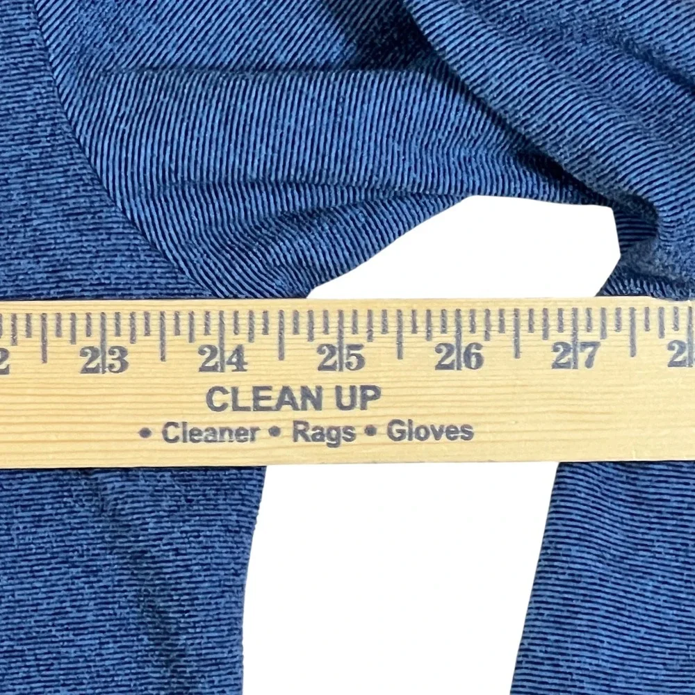 Crown‎ & Ivy Quarter Zip Pullover Mens XL Blue Heathered Fleece Preppy Coastal